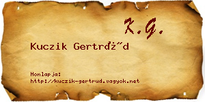 Kuczik Gertrúd névjegykártya